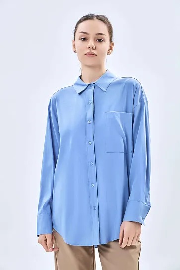 Женская рубашка длинный рукав AW23WES-21013-200651 фото