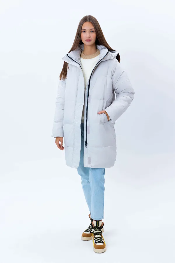 Женский пуховик средняя длина AW23WES-21093 фото