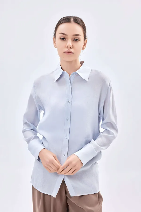 Женская рубашка длинный рукав AW23WES-21012 фото