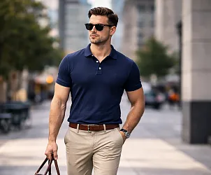 С чем носить мужскую футболку поло