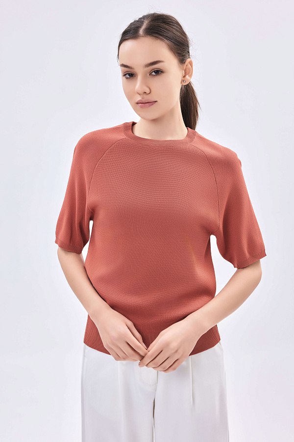 Женский джемпер короткий рукав AW23WKN-30017 фото